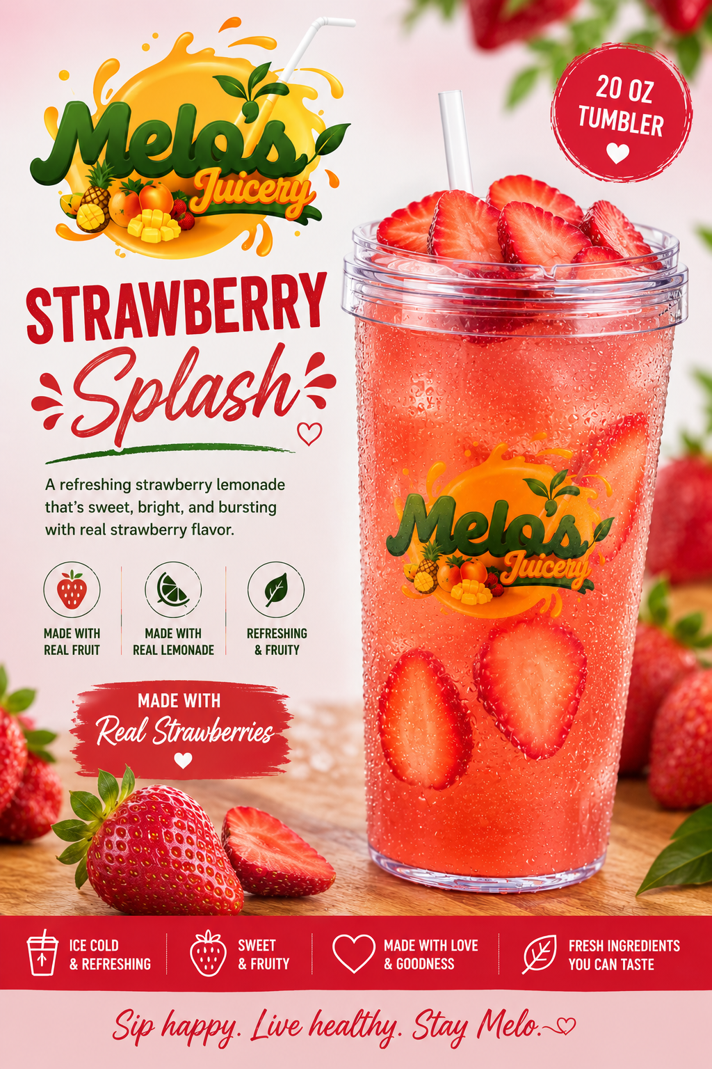 Strawberry Splash Lemonade Refresher