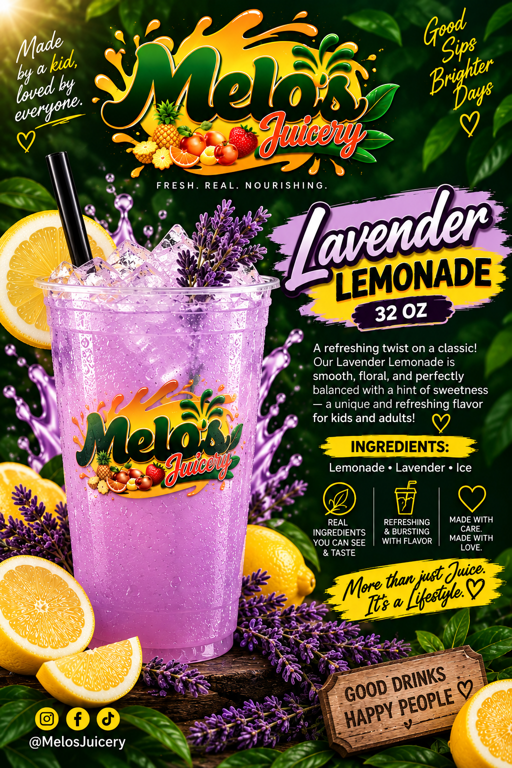 32oz LAVENDER LEMONADE